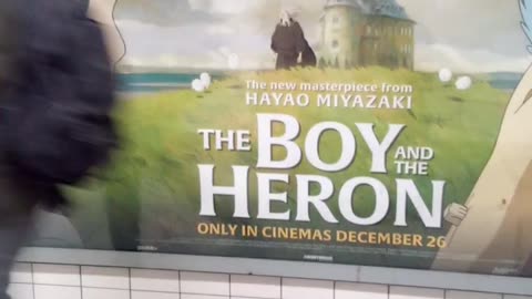 The Boy and the Heron Movie on the Metro