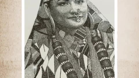 Pen and ink drawings of Indigenous Women of Nepal