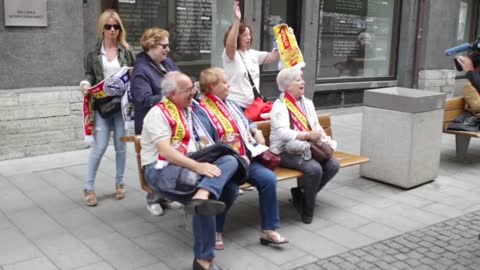 Ambiente previo a la final de la Supercopa de Europa en Tallin