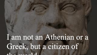 Socrates Quote - I am not an Athenian or a Greek...