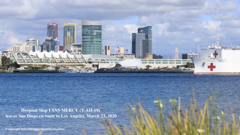 USNS Mercy (T-AH-19) leaves San Diego