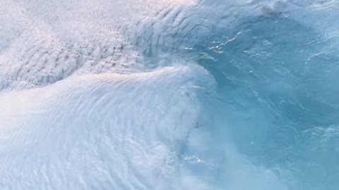 Cool video of water flowing over ice