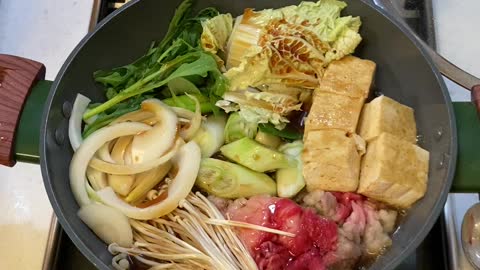 Beef brisket Sukiyaki