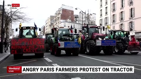Paris farmers stage EU environmental policies protest