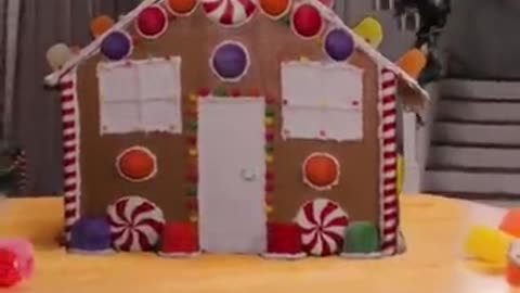 Zach king Crashing into the worlds largest gingerbread house #shorts