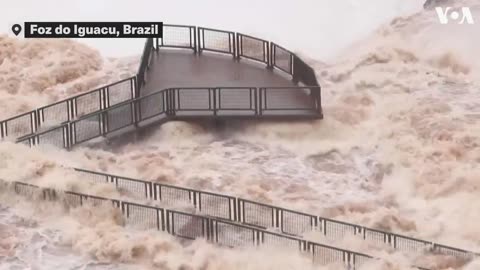 Water Levels in Brazil’s Iguazu Falls Increases Sixteen-Fold | VOA News