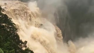 Waterfall Rages with Spectacular Force