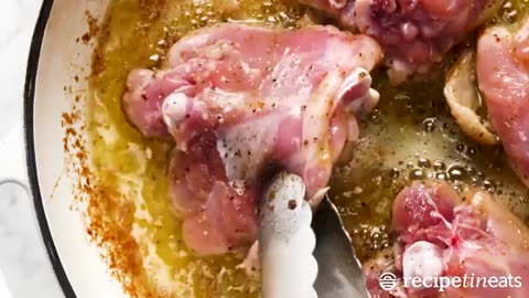 Chicken fricassee |quick French chicken stew recipe😋