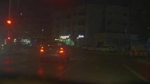 Late night driving on Riyadh streets