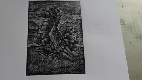 Printing zinc engraving.