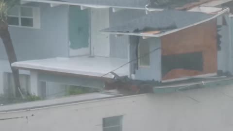 Hurricane vs Tornado Rips Roof off House