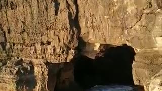 Beautiful sunset by the beach in Portugal