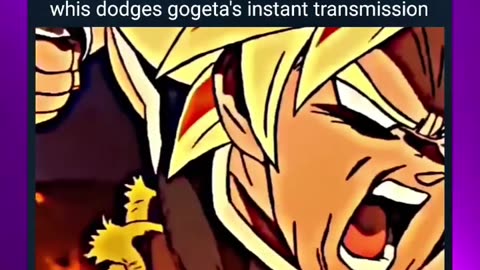 Whis Dodges gogeta's instant transmission