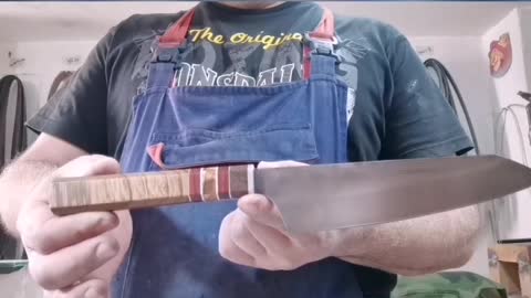 Handmade kitchen carbon knife