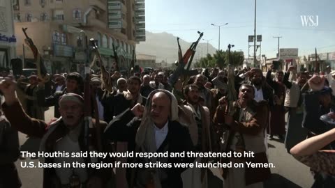 Watch: U.S and Allies strikes Houthi rebel targets in Yemen | WSJ News