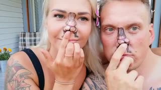 Couple Performs Creative Dance With Their Noses