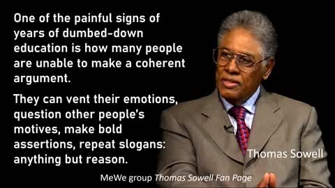 Tom Sowell - 1 Minute of Wisdom on Race in America