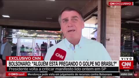 E a CNN que entrevistou hoje o Bolsonaro, tentando inventar que ele quer um falso "golpe"