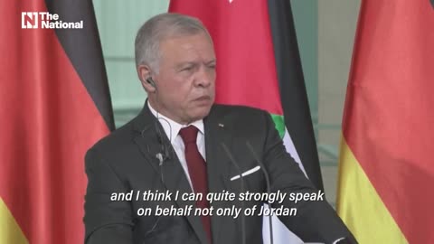 Jordan's King Abdullah has announced no Palestinian refugees will be allowed in Egypt or Jordan.