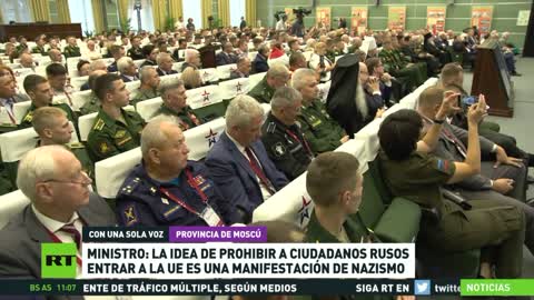 Il ministro della Difesa russo evidenzia "Chiara dimostrazione della politica NAZISTA dell'Europa" nei confronti dei russi.Sergey Shoigu ha tenuto un discorso sul nazismo durante Congresso internazionale antifascista in Russia.