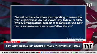 U S JOURNALIST THREATENED BY ATTORNEYS GENERAL FOR COVERING HAMAS