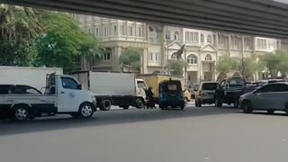 cool city car on highway