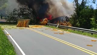 Fiery Truck Crash