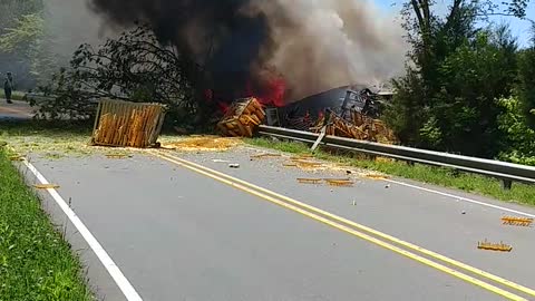 Fiery Truck Crash