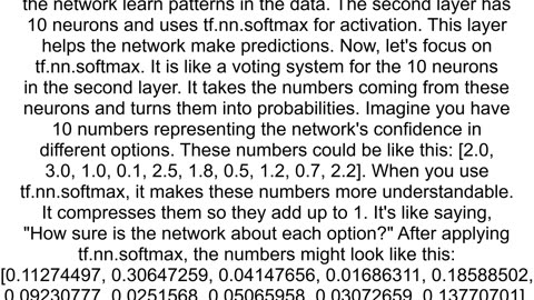 What does tensorflownnsoftmax do