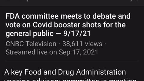 9/17/21 FDA hearing debating approval of v@x boosters