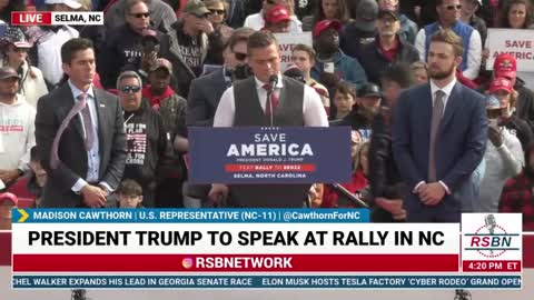 Rep. Madison Cawthorn (R-NC) Full Speech at Trump Rally in North Carolina