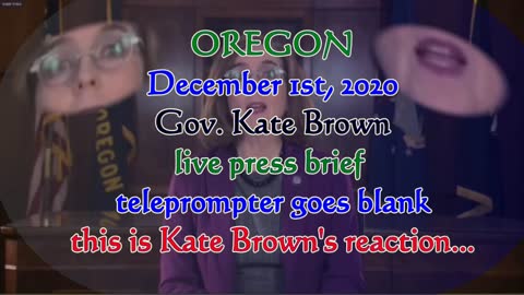 Gov. Kate Brown - reaction to teleprompter glitch