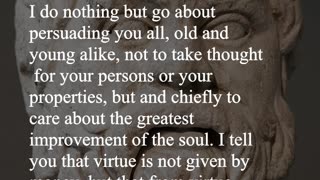 Socrates Quote - I do nothing but go about persuading you all...