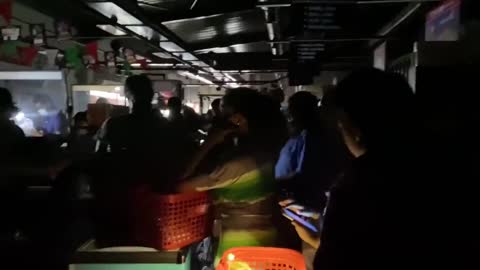 Sri lanka. Fuel crisis continues. Supermarkets in the dark supply.