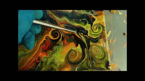 Beautiful Abstract Oil color Painting art