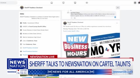 Cartel Members Threatening Southern Border Sheriffs And Gathering Intel Via Social Media