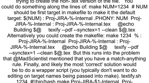 Makefile take short file name and findprocess full file name