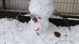 Never Leave Your Snowman Alone With a Whiskey Bottle