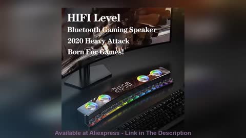 ⭐️ Clock Bluetooth Wireless Game Speaker soundbar 3D Stereo Subwoofer, Computer Loudspeaker
