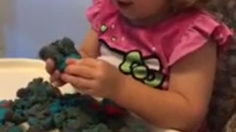 Sophie blames her dad for stealing her play-doh