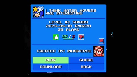 Mega Man Maker Level Highlight: "I Think Water Hovers Are Interesting" by Inuniverse
