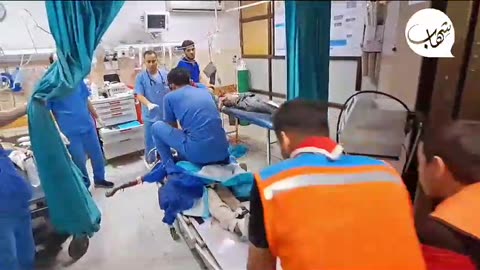 Gaza hospital overflowing with civilian casualties from Israeli bombing