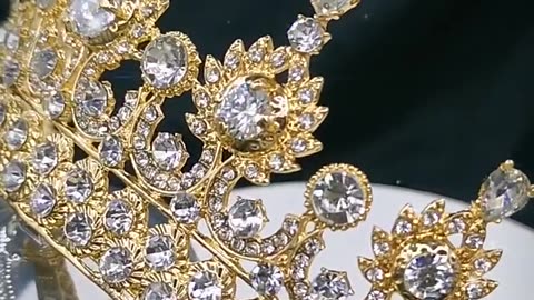 A67 Luxury Zircon Crown Bride Headwear Crystal Women Tiaras Rhinestone
