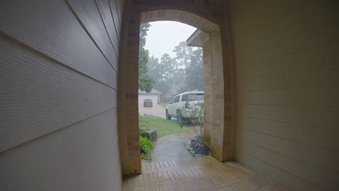 Lightning Strike Caught on Doorbell Camera