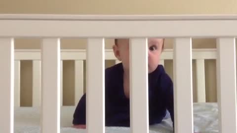 Baby's priceless reaction while playing peekaboo