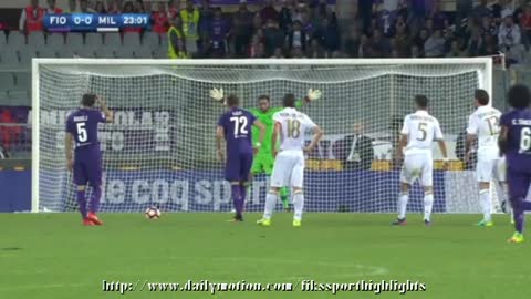 Josip Ilicic Penalty missed Fiorentina 0-0 AC Milan 25.09.2016 HD