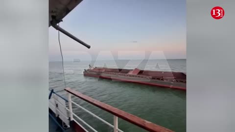 Ukrainian drones attacked Rusian tug and barge ships in the Sea of Azov