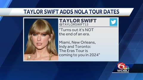 Taylor Swift announces New Orleans tour dates