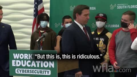 GOVERNOR DESANTIS TELLS USF STUDENTS TO TAKE OFF THEIR MASKS AND STOP WITH THE "COVID THEATER"