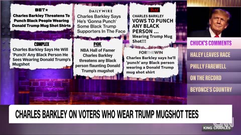 'You are a freaking idiot': Charles Barkley slams Black people who wear Trump's mugshot